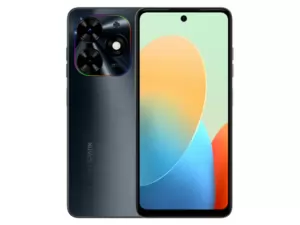The TECNO SPARK Go 2024 smartphone in black.