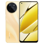 The realme 11 smartphone in Glory Gold color.