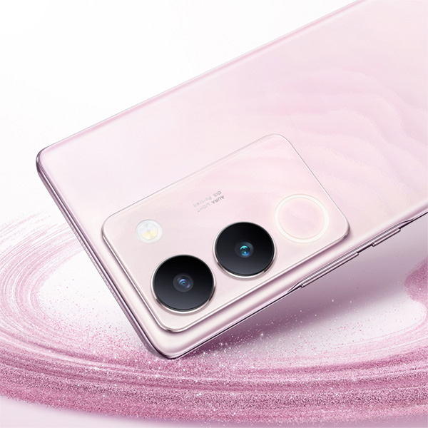 A closer look at the vivo V29 5G Rose Pink.