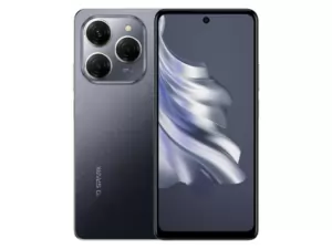 The TECNO SPARK 20 Pro smartphone in black.