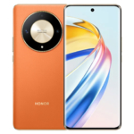 The HONOR X9b 5G smartphone in Sunrise Orange.
