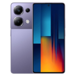 The POCO M6 Pro smartphone in purple.