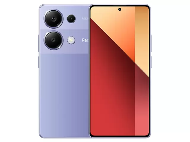 The Redmi Note 12 Pro smartphone in Lavender Purple color.