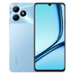 The realme Note 50 smartphone in Sky Blue color.