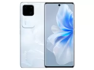 The vivo V30 5G smartphone in Petals White color.