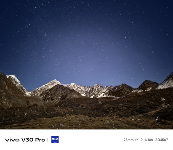 vivo V30 Pro 5G sample night sky picture