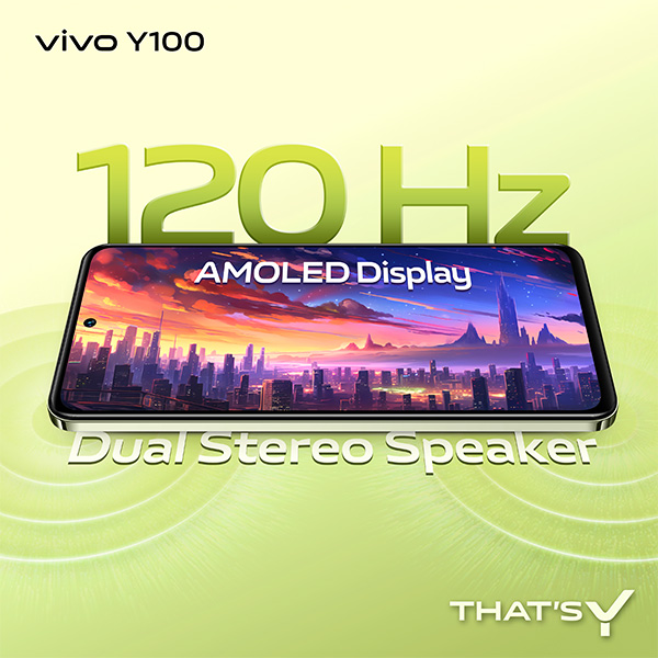 The vivo Y100 has a 120Hz display.