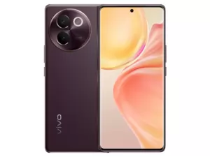 The vivo V30e 5G smartphone in brown.