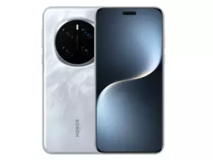 The HONOR Magic7 Pro smartphone in Lunar Shadow Gray color.