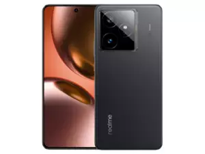 The realme GT 7 smartphone in black.