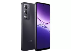 The OPPO A5i Pro smartphone in Midnight Purple color.