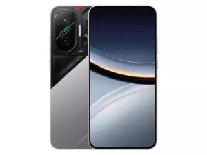 The POCO F7 smartphone in silver color.
