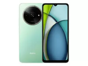 The Redmi A3x smartphone in Ocean Green color.