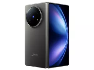 The vivo X Fold5 foldable smartphone in gray.