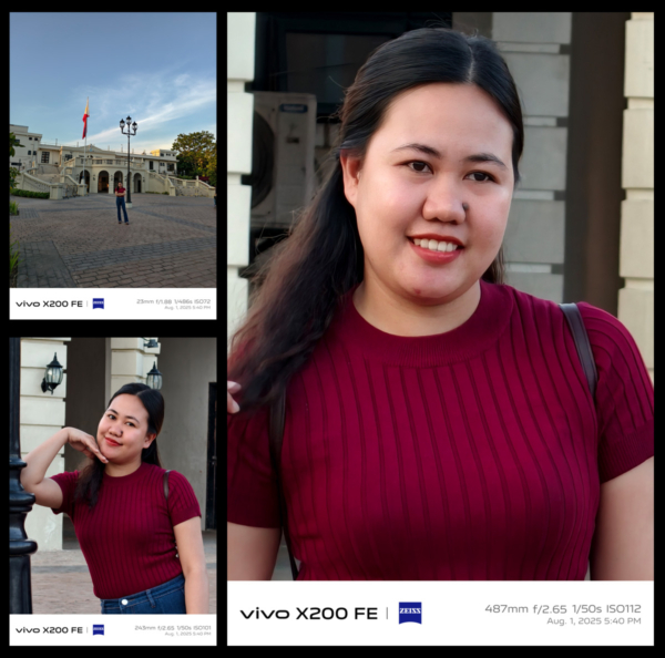 Sample pictures captured with the vivo X200 FE at 1x zoom, 10x zoom, and 20x zoom.