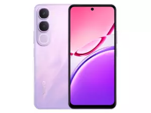 The vivo Y21d smartphone in Lavender Purple color.
