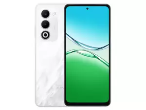 The OPPO A5 5G smartphone in white.