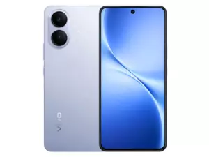 The vivo V60 Lite smartphone in Titanium Blue color.