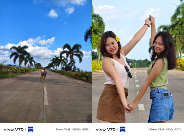 vivo V70 sample pictures at 1x and 10x zoom