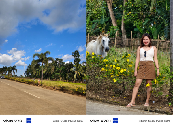 vivo V70 sample pictures at 1x and 10x zoom