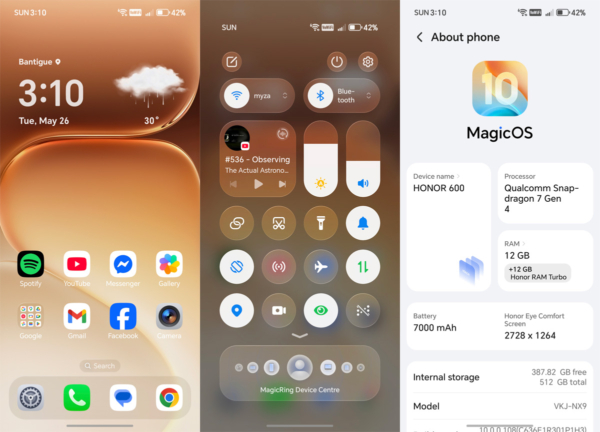 HONOR 600 UI